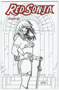 Red Sonja # 22 Linsner B&W 1:10 Variant Dynamite NM Dynamite