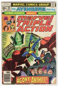 Marvel Triple Action #38 VINTAGE 1977 Marvel Comics Reprints Avengers 46