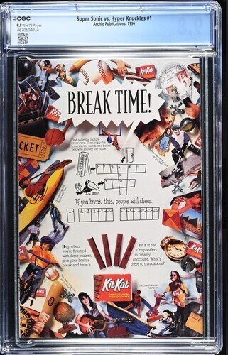 Super Sonic vs Hyper Knuckles #1 1996 Archie Publications CGC 9.8 White Pages