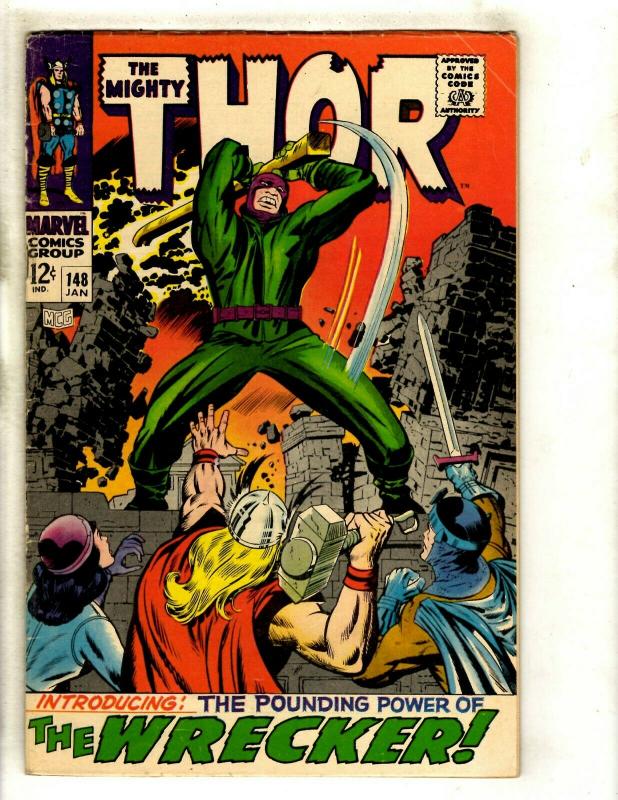 Thor # 148 FN Marvel Comic Book Loki Odin Sif Avengers Hulk Iron Man GK4