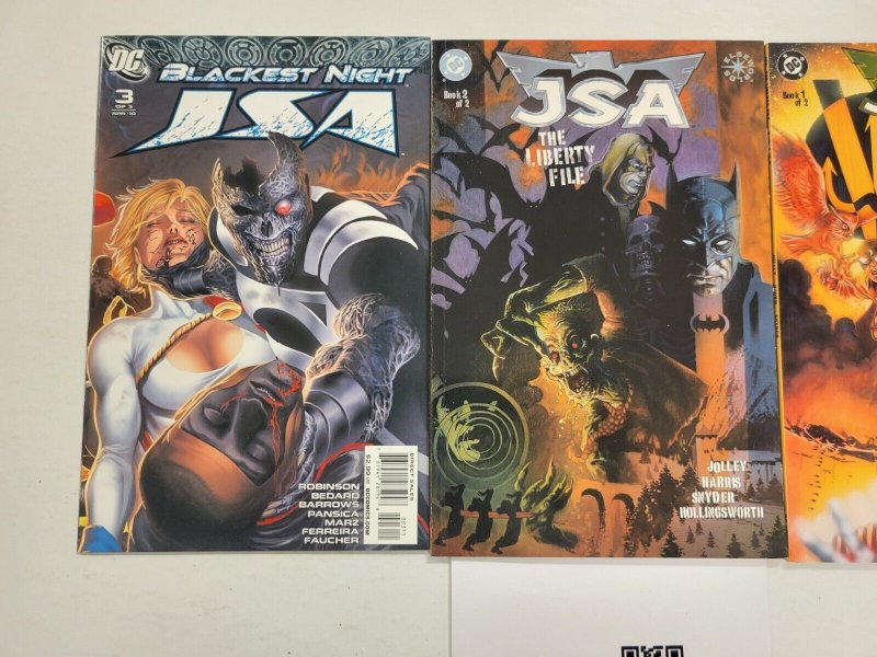 3 JSA DC Comic Books #1 2 3 Blackest Night Liberty File 87 TJ15