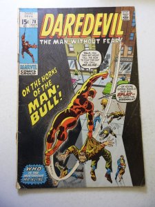 Daredevil #78 VG- Cond 1 cumulative spine split cover detached at 1 staple