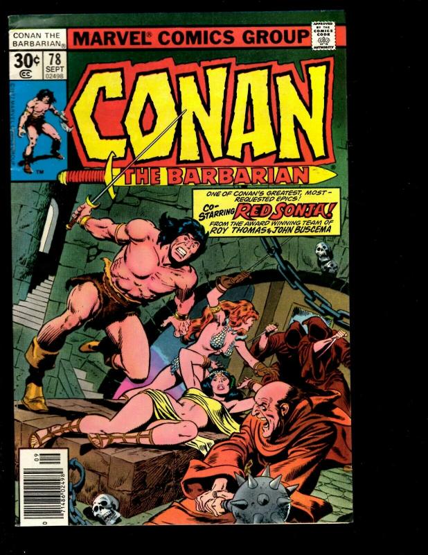 Lot of 9 Conan the Barbarian Marvel Comic books  196 115 100 78(2) 72 68 66 JF10