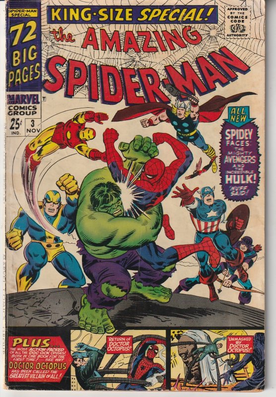 Amazing Spiderman Annual # 3 Avengers ! Hulk ! Dr. Octopus