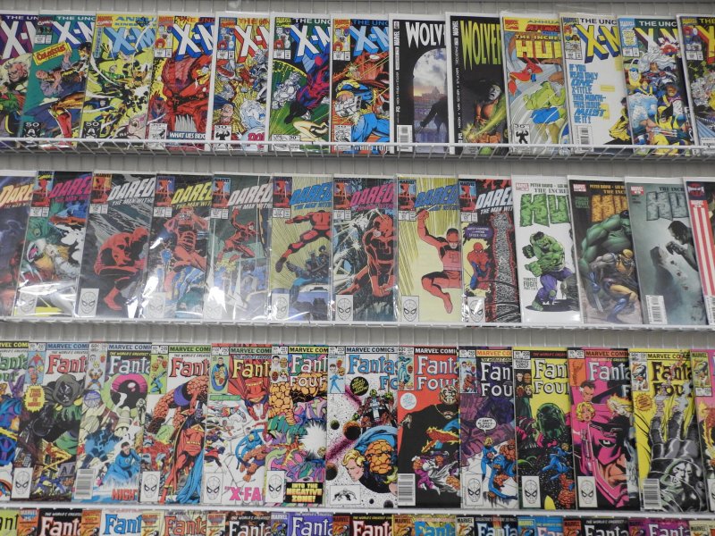 Huge Lot 180+ Comics W/ X-Men, Daredevil, Hulk, FF+ Avg VF Condition!