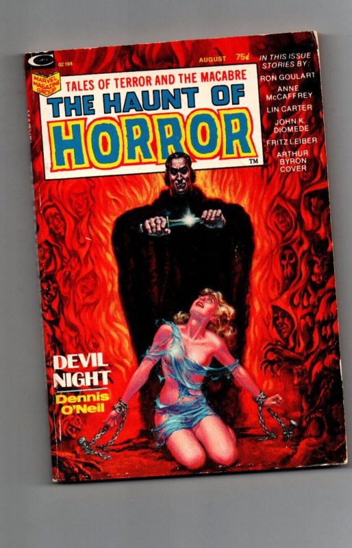 The Haunt of Horror - Devil Night novel w/art plates- Dennis O’Neil - 1973 - VF