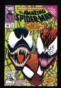 Amazing Spider-Man #363 VF+ 8.5 3rd Carnage! Bagley Autograph Signed!