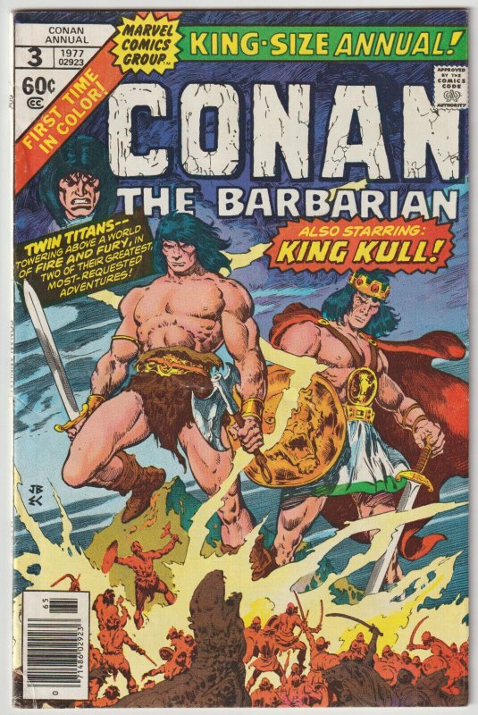 Conan the Barbarian Annual #3 (1977, Marvel), G-VG condition (3.0)