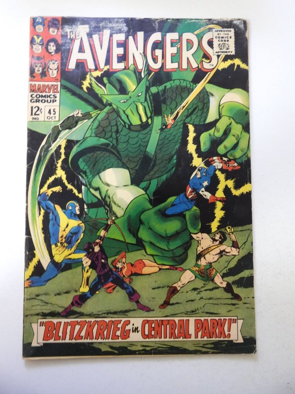 The Avengers #45 (1967) GD/VG Condition moisture stains