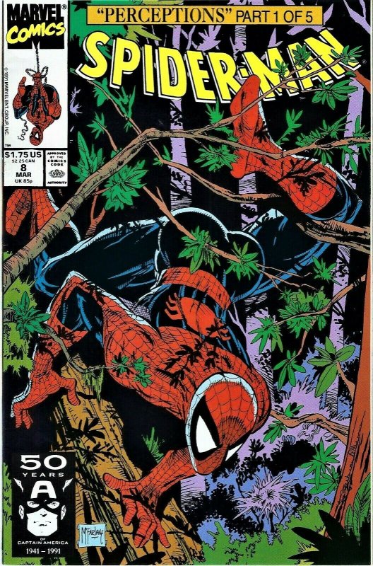 SPIDER-MAN #8 1991 TODD MCFARLANE ART COMIC BOOK Marvel Comics NM+