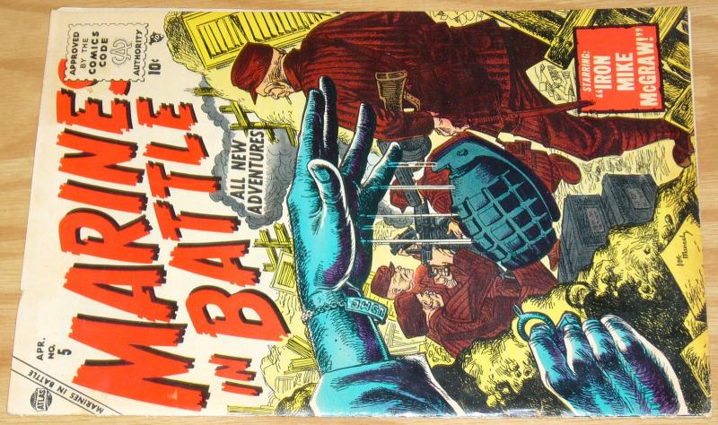 Marines in Battle #5 VG april 1955 - iron mike mcgraw - dick ayers - guam story