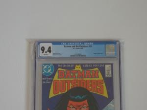 Batman and the Outsiders #11 CGC 9.4; Origin of Katana, Part One!!