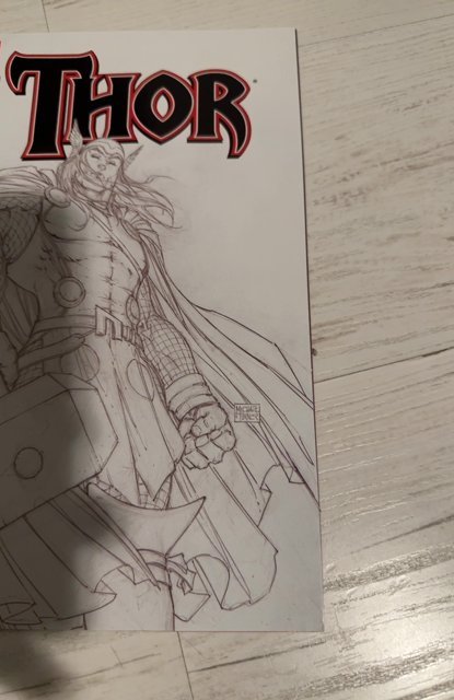 Thor #1 Third Print Cover (2007) sketch variant