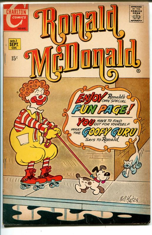 Ronald McDonald #1 1970-Charlton-1st issue-puzzles-games-comics-VG