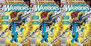 The New Warriors #27 Newsstand Covers (1990-1996) Marvel Comics - 3 Comics