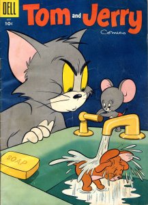 Tom And Jerry Comics #132 FAIR ; Dell | low grade comic July 1955 Soap Sink