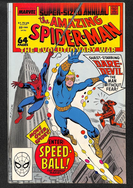 Amazing Spider-Man Annual #22 VF+ 8.5 1st App. Speedball