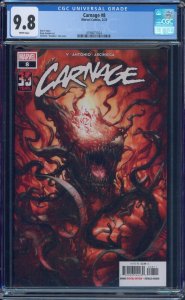 Carnage #8 CGC 9.8 White Pages Kendrick Lim Cover A Ram V Story Marvel 2023