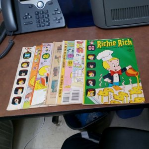 Richie Rich 8 Issue Bronze Age Comics Lot Run Set Collection Harvey Cartoon