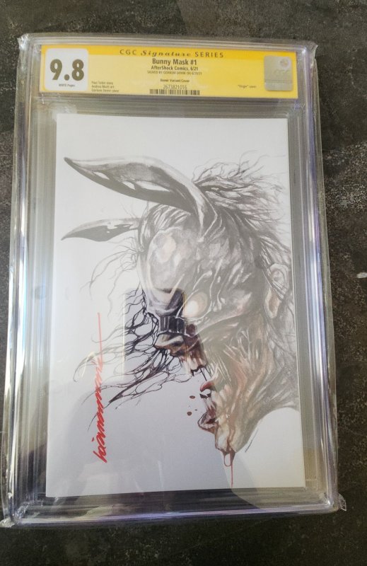 Bunny Mask #1 Cover R (2021) CGC SIGNATURE SERIES DEMIR VIRGIN  VARIANT SIGNED!