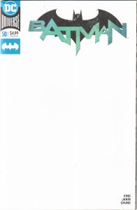 Batman #50 Blank Cover (2018) Batman