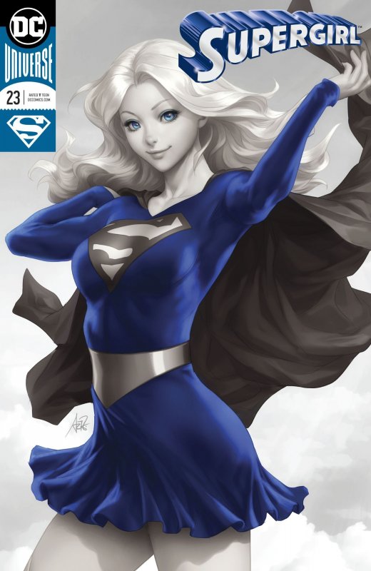 SUPERGIRL #23 (2018) STANLEY LAU | ENHANCED BLUE FOIL | ARTGERM VARIANT