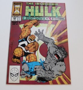 Incredible Hulk #365 Marvel 1990 Countdown Thing Fantastic Four Hour Glass