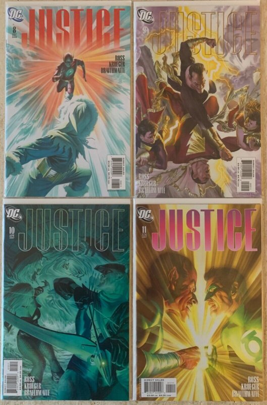 JUSTICE 1-12 + VARIANTS OF 2, 12 | DC 2005-2007 | COMPLETE SERIES | VF TO VF/NM