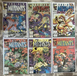 New Mutants #75,76,77,78,79,80 1989 Lot X-Men