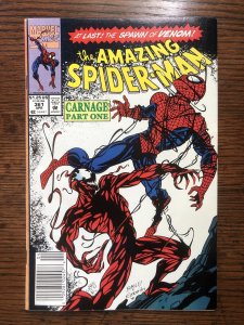 Amazing Spider-Man 361 NEWSSTAND 1st Appearance Carnage High Grade PRIMO!!