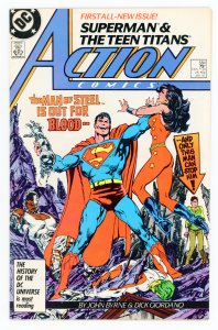 Action Comics #584 John Byrne Superman Titans Wonder Girl VF+