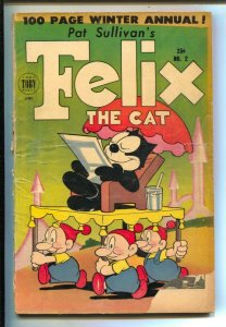 Felix The Cat Winter Annual #2 1954-rare Giant edition-Pat Sullivan-G