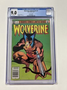 Wolverine Limited Series 4 Cgc 9.0 Newsstand White Pages Frank Miller