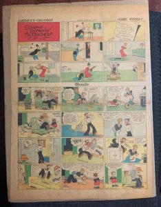 1937 BLONDIE Sunday 15.5x21.5 Full Page Comic Strip 2/21/37 VG+ 4.5 Chic Young