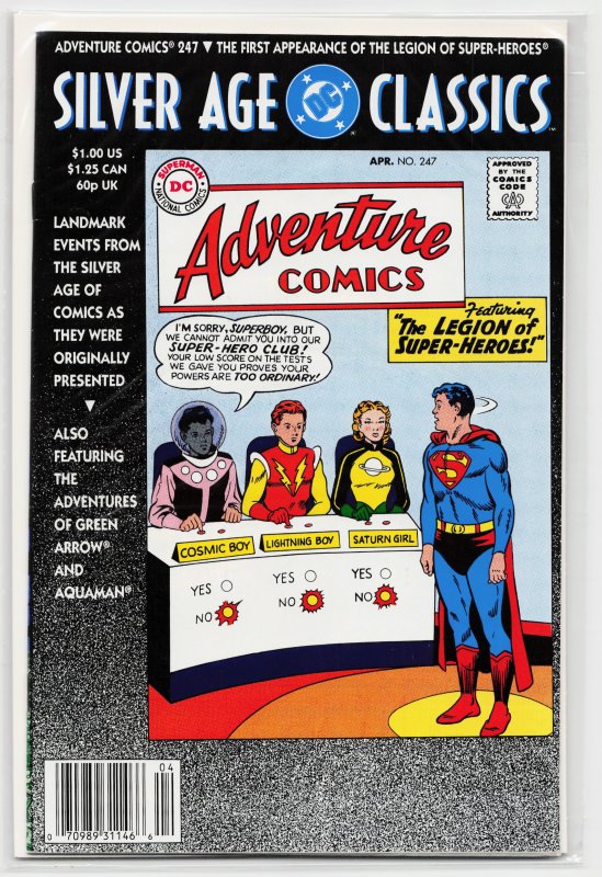 Adventure Comics #247 Silver Age Classics Cover (1992) Superboy [Key Issue]