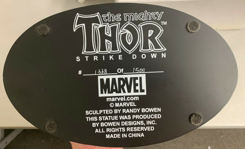 Marvel Mighty Thor Strike Down Version Painted Statue (Damaged See Description) 