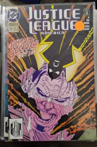 JUSTICE LEAGUE AMERICA  # 76  1993 DC COMICS  blood secrets