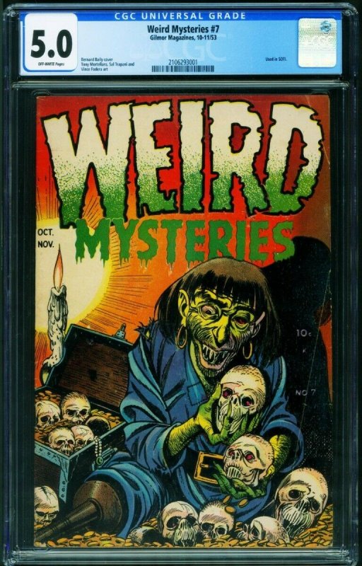 WEIRD MYSTERIES #7 CGC 5.0 1953-PRE-CODE HORROR-amputee-2106293001