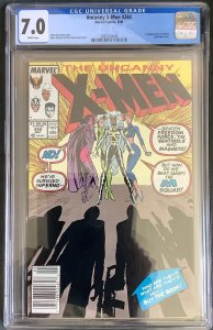 The Uncanny X-Men #244 Newsstand (1989, Marvel) - CGC 7.0 1st App of Jubilee