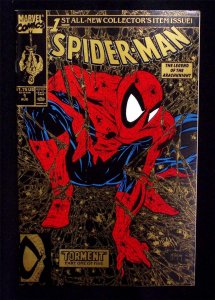 Spider-Man #1 1990 Todd McFarlane Lizard-Kraven Hunter-2nd Print-GOLD Cover Nm/M