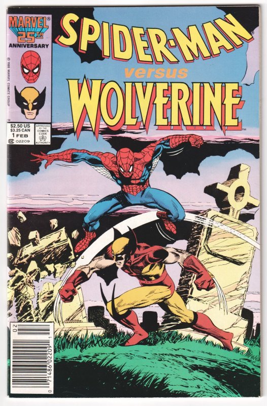 Spider-Man vs. Wolverine (1987) Newsstand edition!