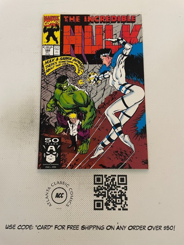 Incredible Hulk # 386 NM Marvel Comic Book X-Men Thor Iron Man Avengers 8 J221
