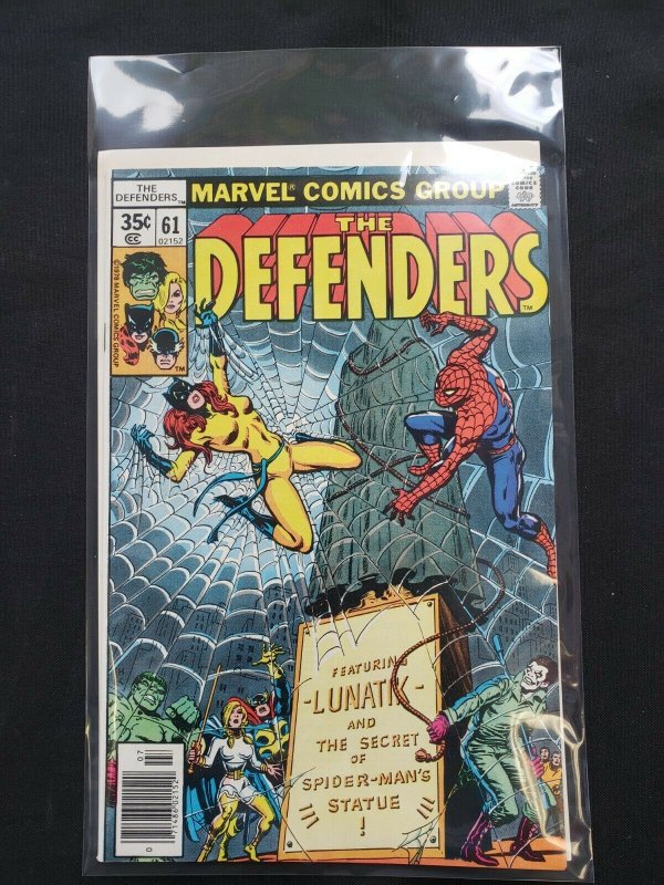 DEFENDERS 3PC (VF) ISSUES #59-61, NEWSSTAND, SPIDER-MAN, LUNATIK 1978