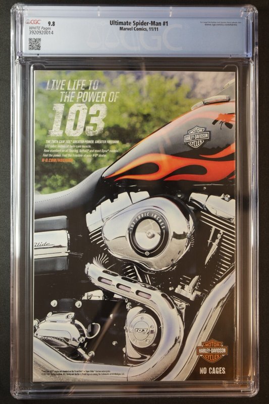 Ultimate Spider-Man #1 CGC 9.8 WP Origin of Miles Morales Marvel Comics 2011