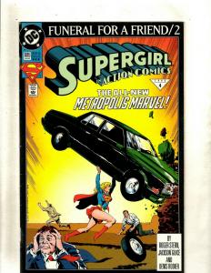 9 Comics Action 685 686 Superman 1 Man of Steel 20 21 Adv. 498 499 500 Trib. HY3