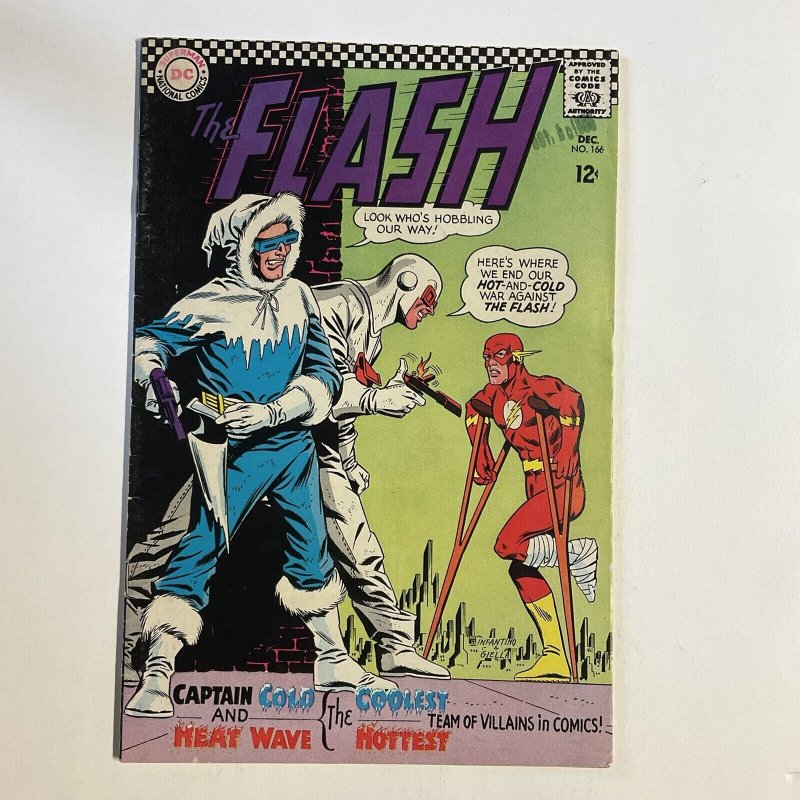 FLASH 166 1966 DC COMICS FN FINE 6.0