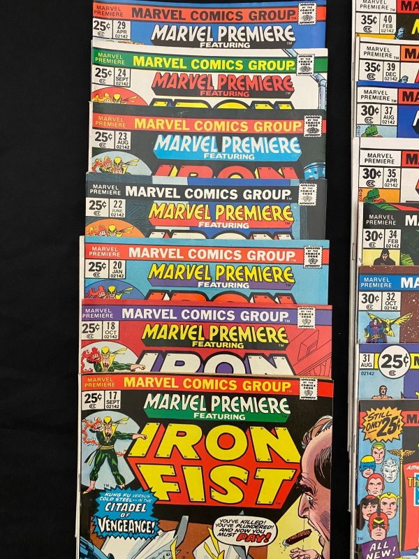 Marvel Premiere -  23 book lot