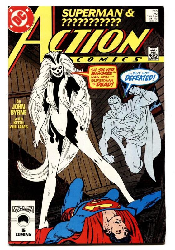 ACTION #595 comic book 1987-1st appearance SILVER BANSHEE-SUPERMAN