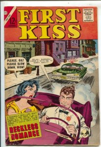 First Kiss #30 1963-Charlton-besy cover of the series-sports car police  chase
