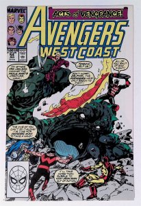 Avengers West Coast #54 (Jan 1990, Marvel) 7.5 VF-